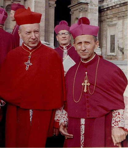 Kardynał Stefan Wyszyński i abp Antoni Baraniak