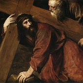 Tycjan. Jezus dźwigający krzyż.
