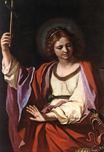 Św. Małgorzata, mal. Guercino