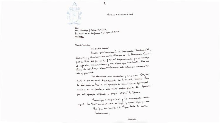 List Papieża do biskupów Chile w sprawie walki z nadużyciami 