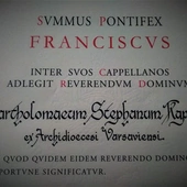 Papież Franciszek włączył warszawskiego księdza w grono swoich kapelanów honorowych