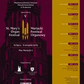 V Mariacki Festiwal Organowy 16 VII – 8 VIII 2019