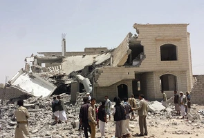 Zniszczony dom na południu stolicy kraju - Sany (2015 r.)