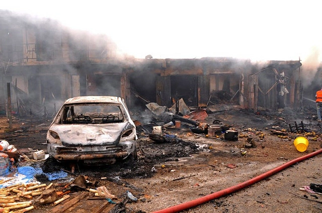 Zniszczenia dokonane przez Boko Haram (Nigeria, 2014)