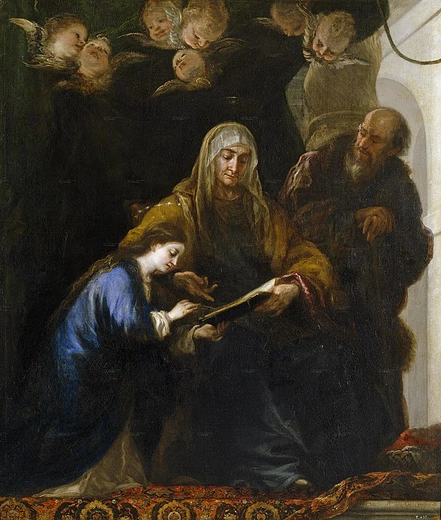 Juan Carreño de Miranda, Św. Anna ucząca Marię czytać (1674)