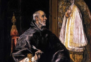 El Greco, św. Ildefons (fragm.)