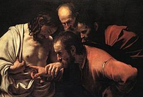 Caravaggio, "Niewierny Tomasz"