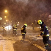 Strażacy: ponad 1,8 tys. interwencji z powodu śniegu i silnego wiatru