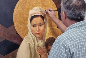 Nowy obraz Matki Boskiej w stylu kazachskim przed papieską podróżą