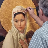Nowy obraz Matki Boskiej w stylu kazachskim przed papieską podróżą
