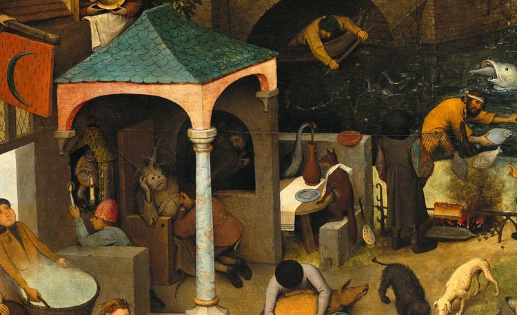 Pieter Bruegel, Przysłowia niderlandzkie (fragment)