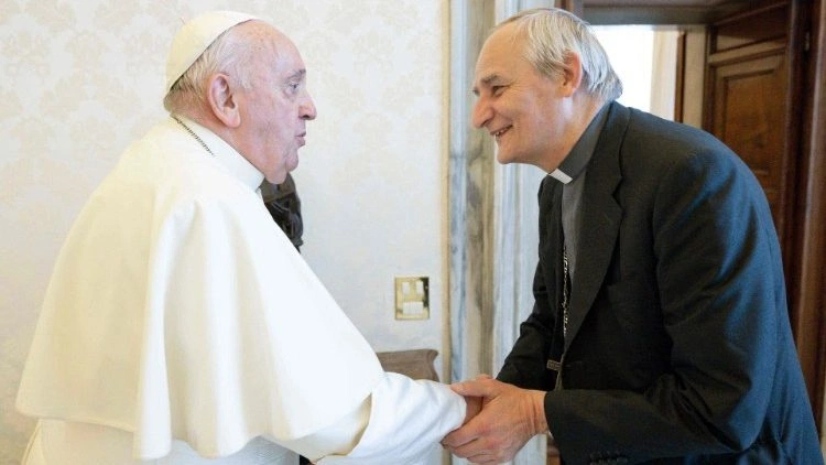 Kard. Zuppi z Papieżem Franciszkiem
