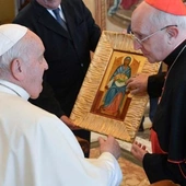 Papież Franciszek podczas spotkania z Konsultą Zakonu Rycerskiego Grobu Bożego w Jerozolimie