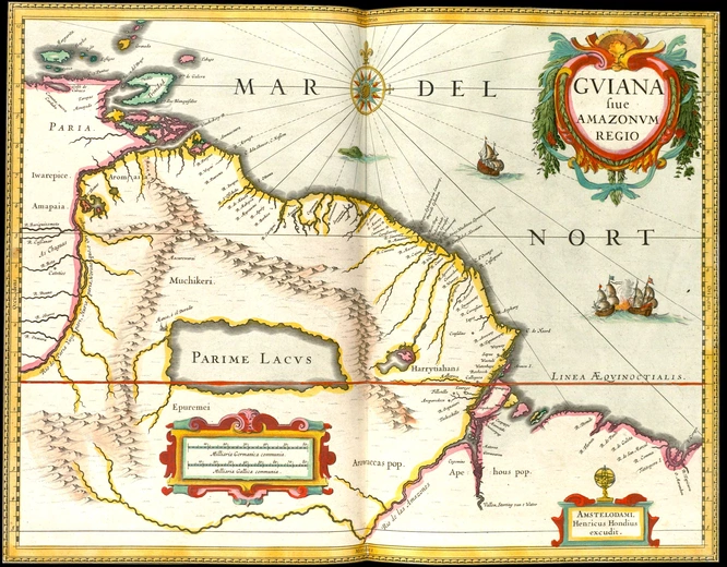 Mapa Gujany z XVII wieku