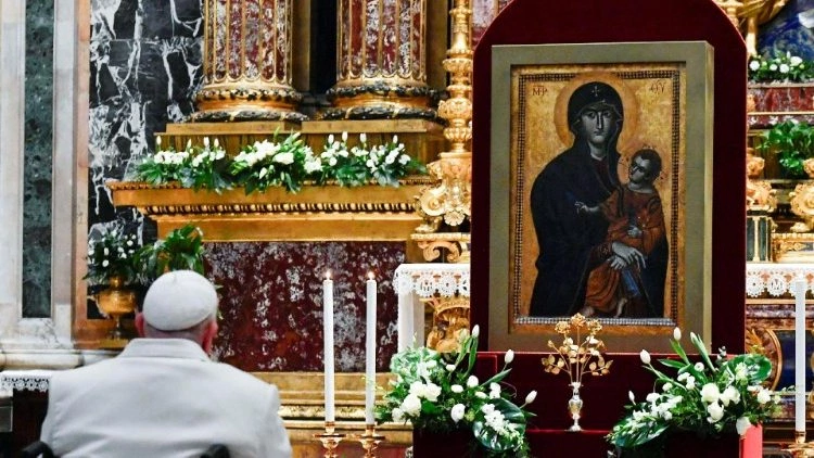 Papież Franciszek w Bazylice Santa Maria Maggiore