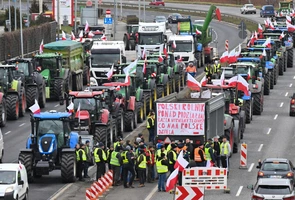Wrocław: protest rolników, traktory wjechały do centrum miasta 