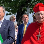 Burmistrz Wenecji Luigi Brunaro i patriarcha Wenecji kard. Moraglia