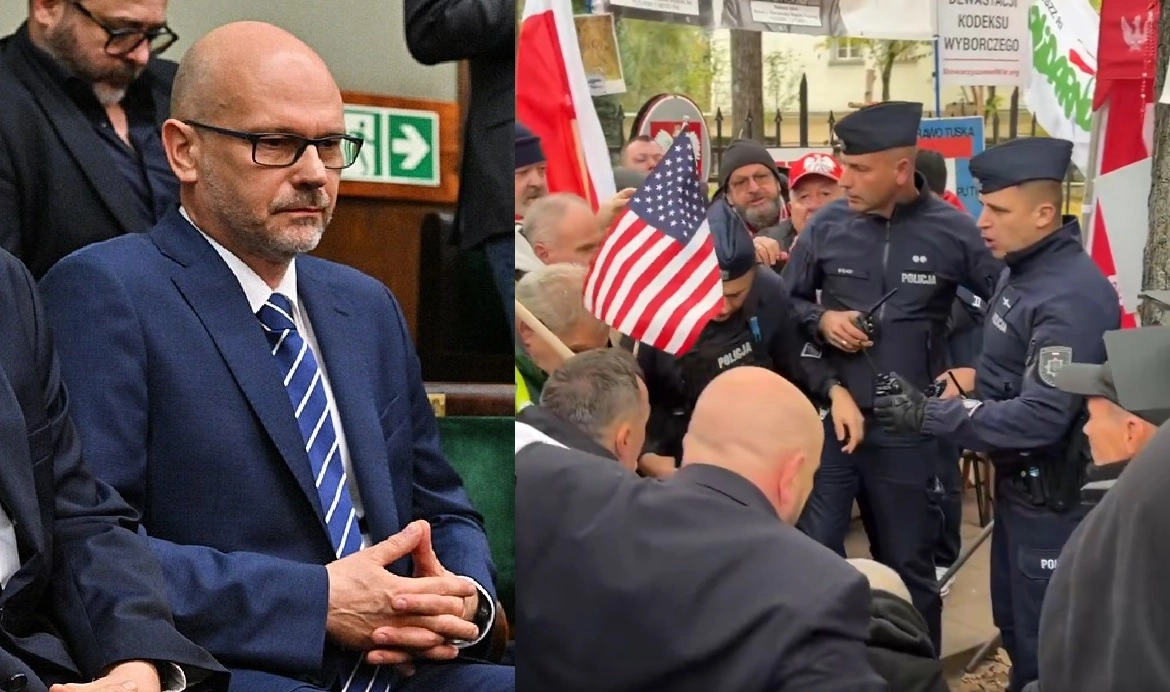 Przepychanki z policją przed Trybunałem Konstytucyjnym. Prezydent: Berek nie jest sędzią TK
